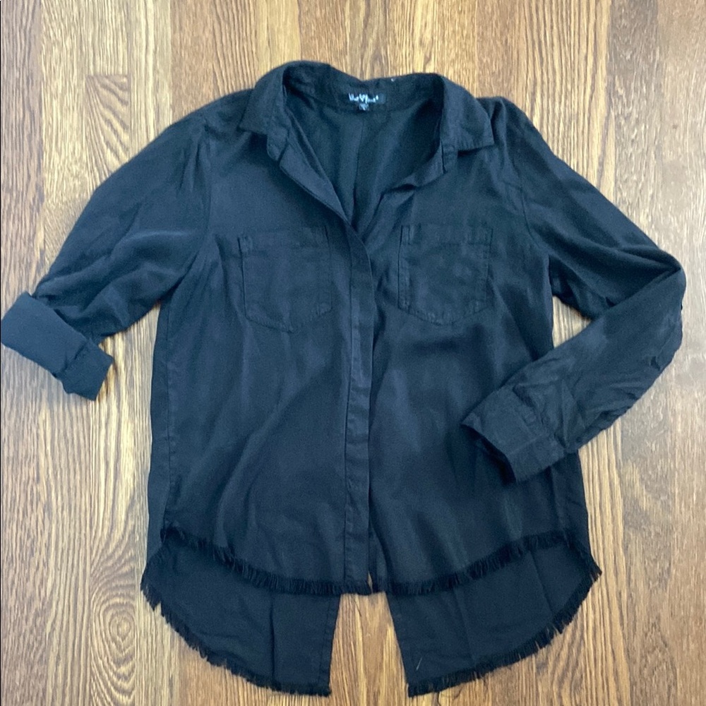 Fringed hem blouse